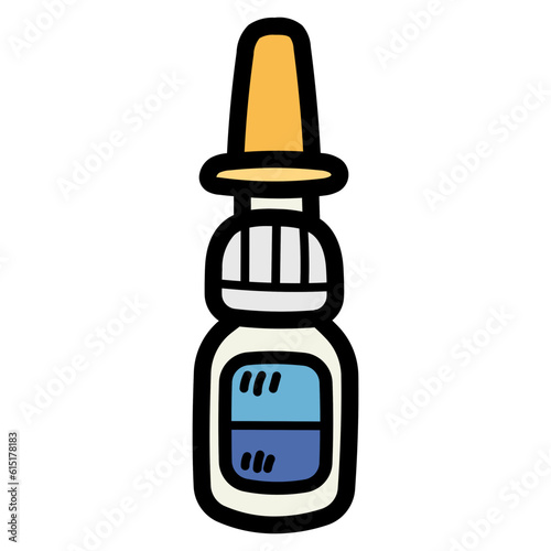 decongestant spray filled outline icon style
