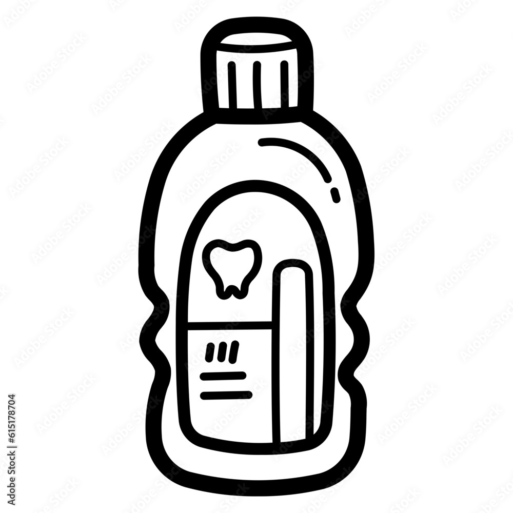 Obraz premium oral rinse line icon style