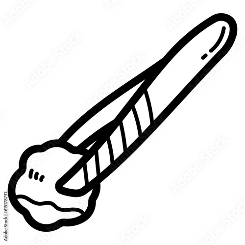 tweezers line icon style