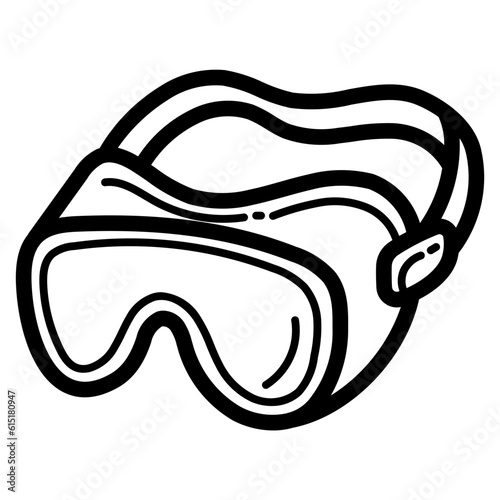 goggles line icon style