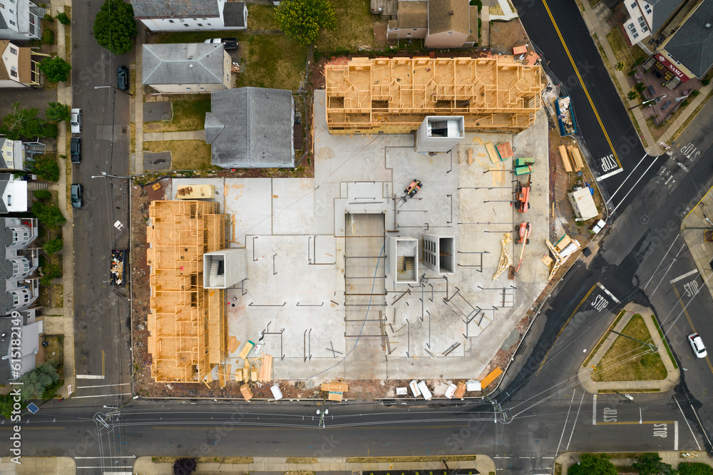 Top-down of a Commercial Construction Site 