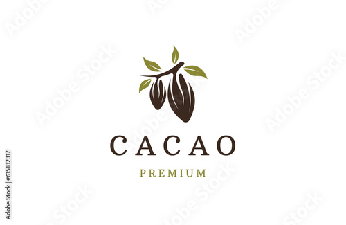 Cacao logo icon design template flat vector