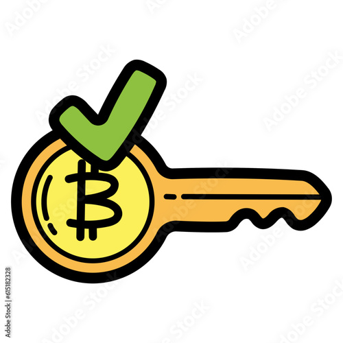 private key filled outline icon style