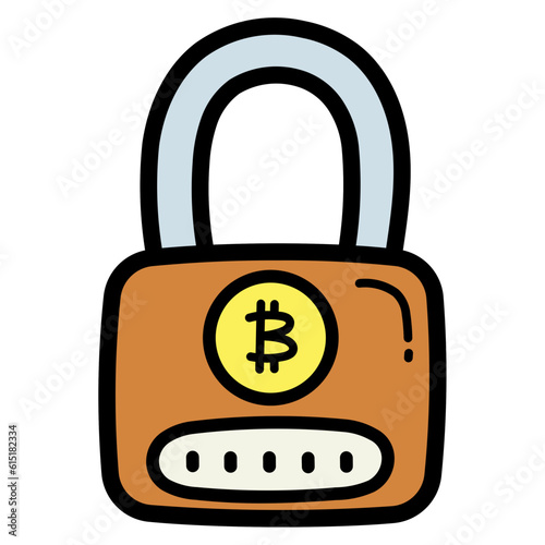 password filled outline icon style