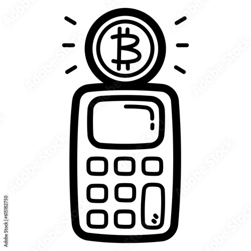 calcutlator line icon style