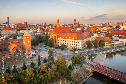 Wrocław - Market Hall & University at sunrise