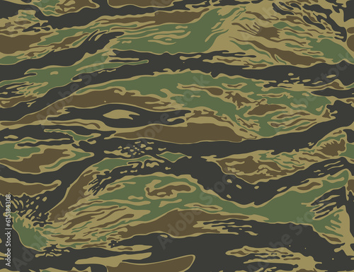 Trendy seamless camouflage pattern, classic texture, military background. Disguise