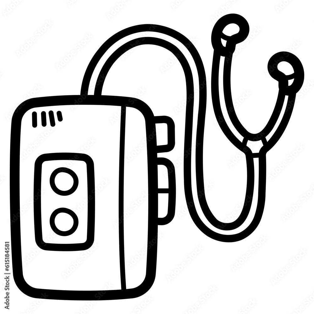 tape player line icon style tape player line icon style