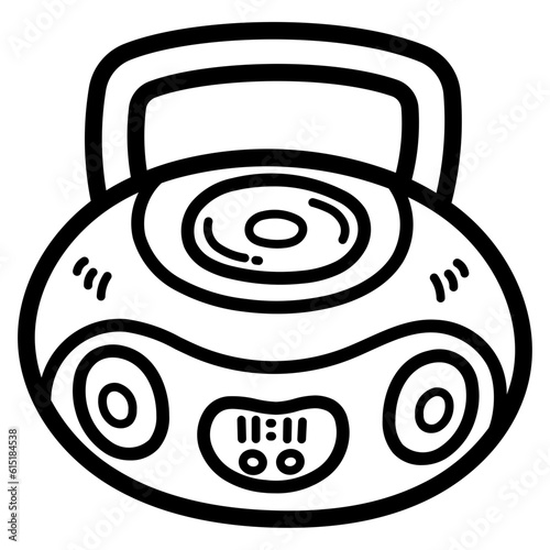cd player line icon style