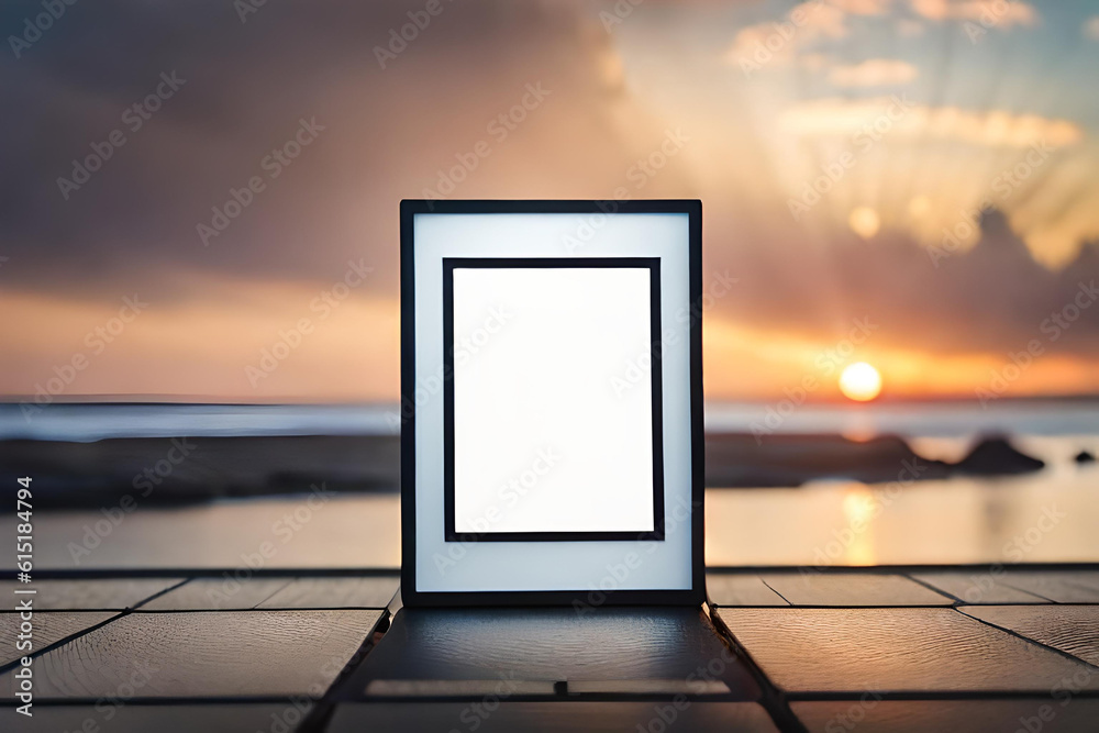 A mockup of a blank polaroid photo frame A mockup of a blank polaroid photo frame