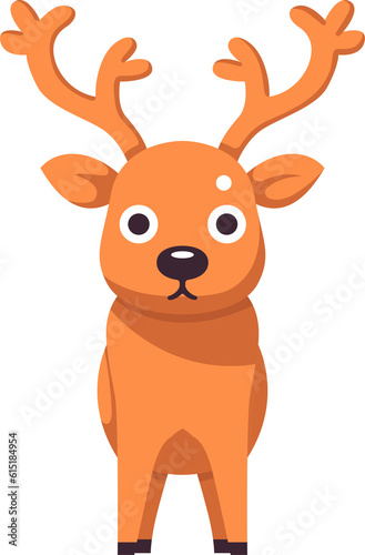 Wallpaper Mural Cute reindeer cartoon minimal Torontodigital.ca