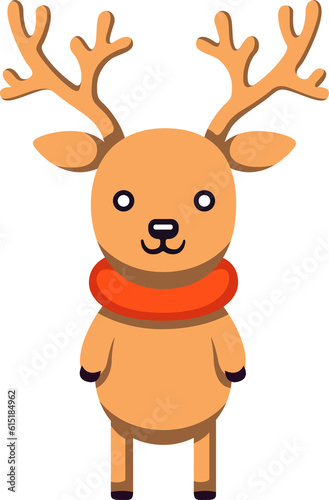 Cute reindeer cartoon minimal