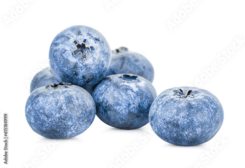 blueberries on a white isolated background