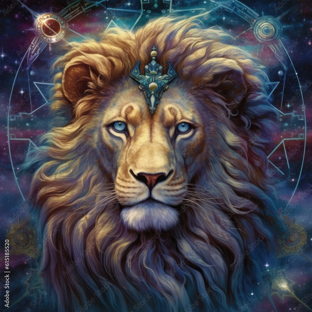 Lion with stars in their eyes is in the cloud Lion with stars in their eyes is in the cloud