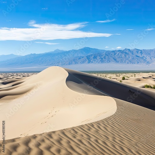 Desert dunes in a sunny day - Generative AI