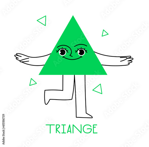 Triangle geometric figure with emotion