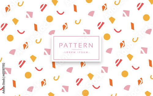 Memphis pattern background or Abstract pattern colorful background