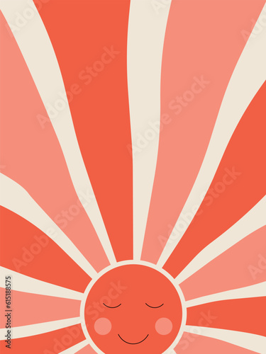  Sun , banner background.  Vector horizontal illustration for banner, poster and backdrop.