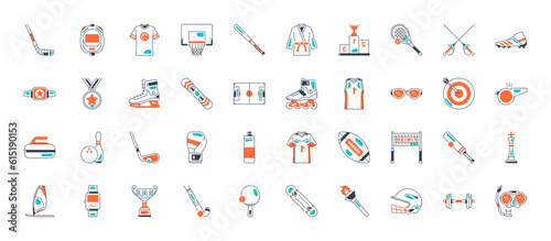 Simple Set of sport icons. Premium style icons pack. Vector illustration
 photo