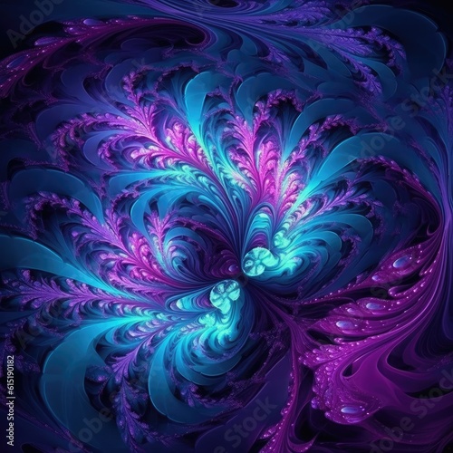 Spiral ethereal abstract purple swirls background