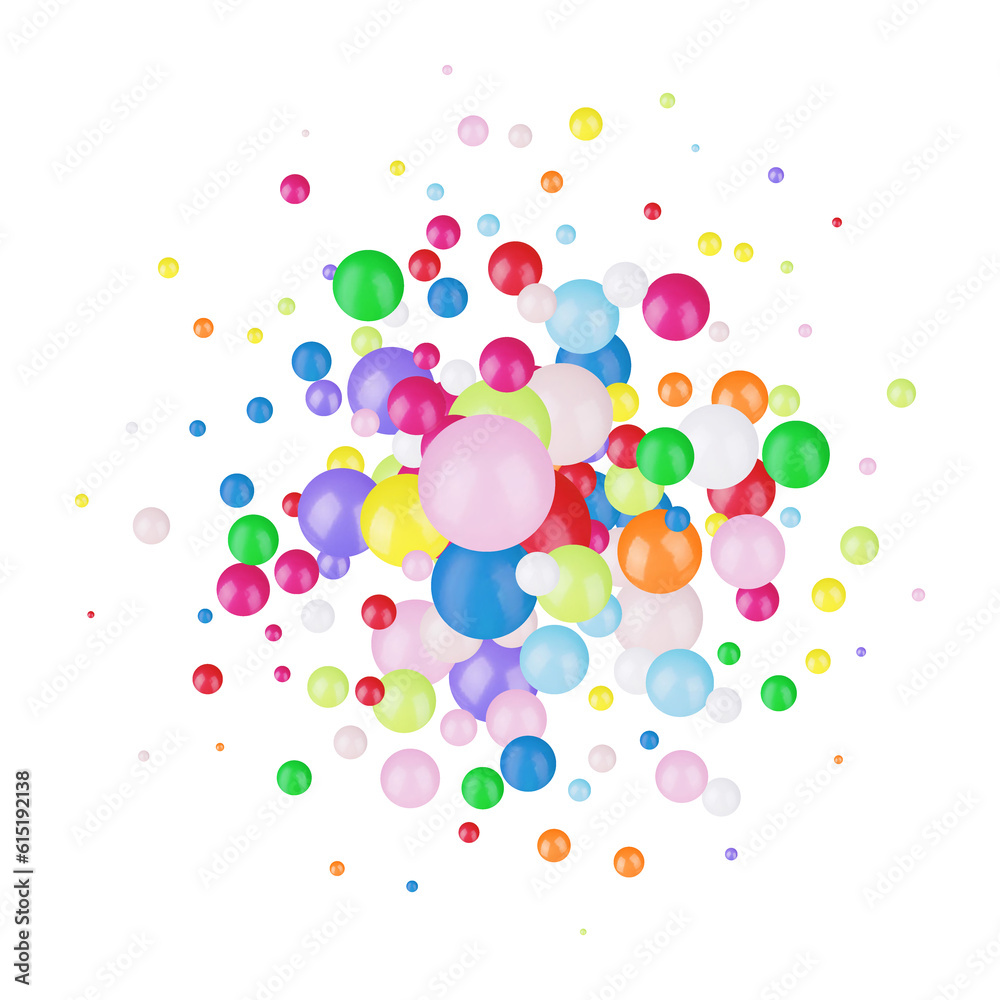 Colorful balls background. Vector background made with gradient meshes. Background design for banner, poster, flyer, card, postcard, cover, brochure. White and blue balls. eps 10