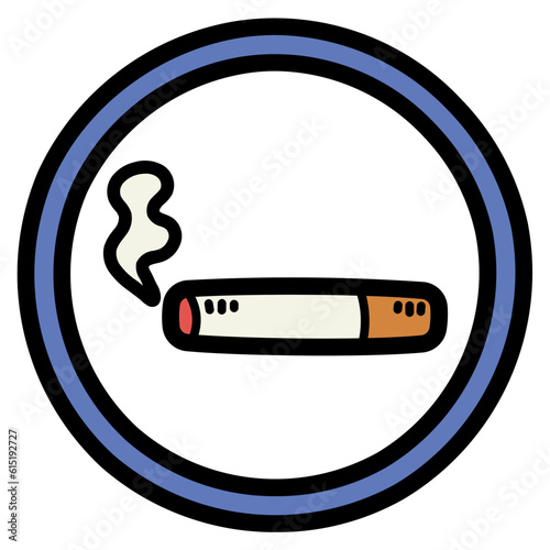 smoking area filled outline icon style
