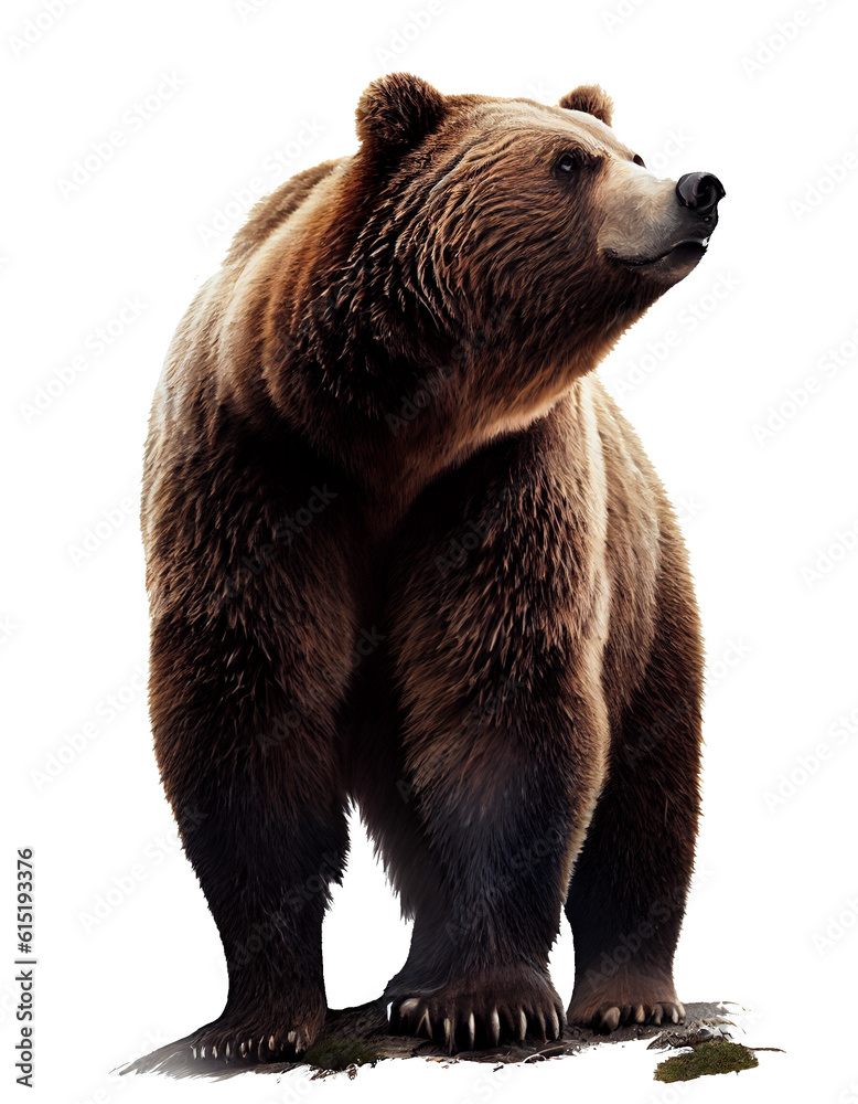 brown bear On a transparent background (png) for decoration projects 