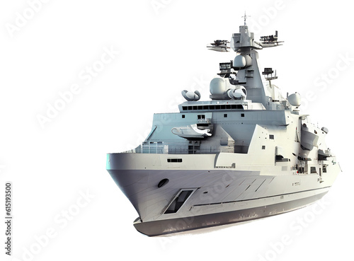 Billede på lærred modern warships On a transparent background (png) for decoration projects in the transportation business