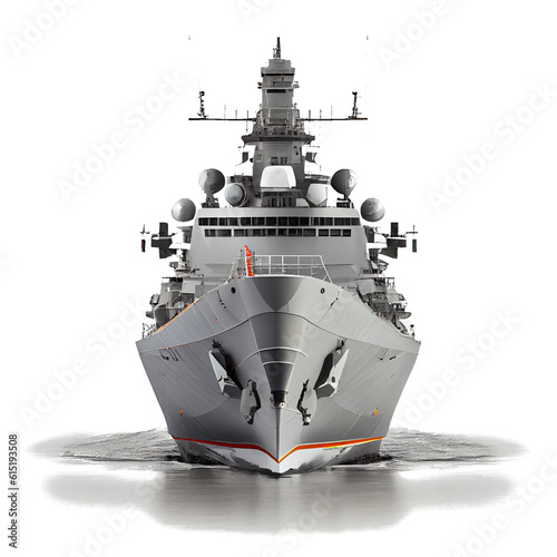 Canvas Print modern warships On a transparent background (png) for decoration projects in the transportation business