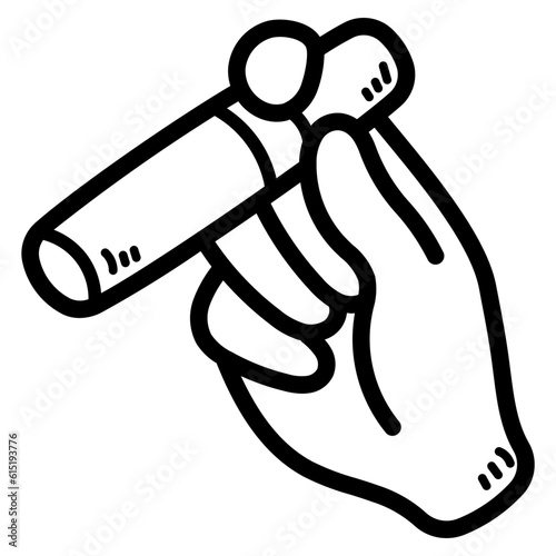 cigar line icon style