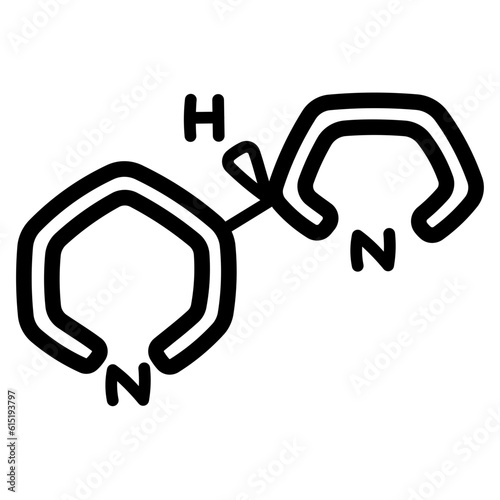 nicotine line icon style