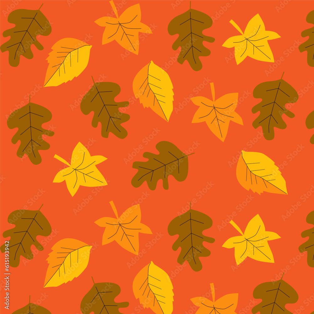 autumn leaves seamless pattern in a hand drawn autumn leaves seamless pattern in a hand drawn