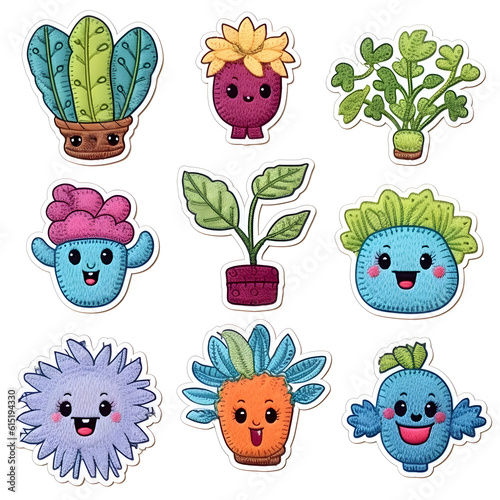 set of plants. Generative AI