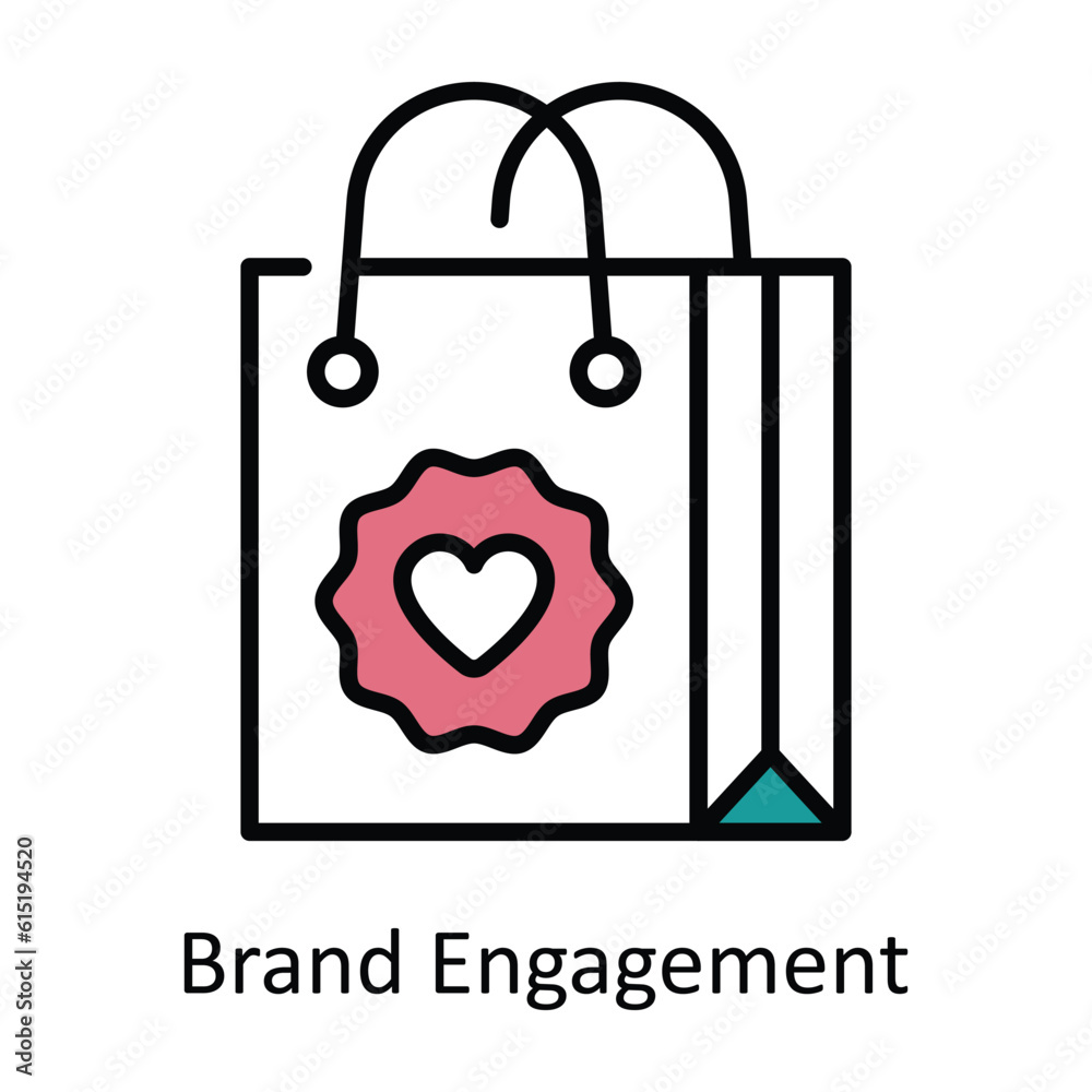 Brand Engagement Filled Outline Icon Design illustration. Digital Marketing Symbol on White background EPS 10 File Brand Engagement Filled Outline Icon Design illustration. Digital Marketing Symbol on White background EPS 10 File