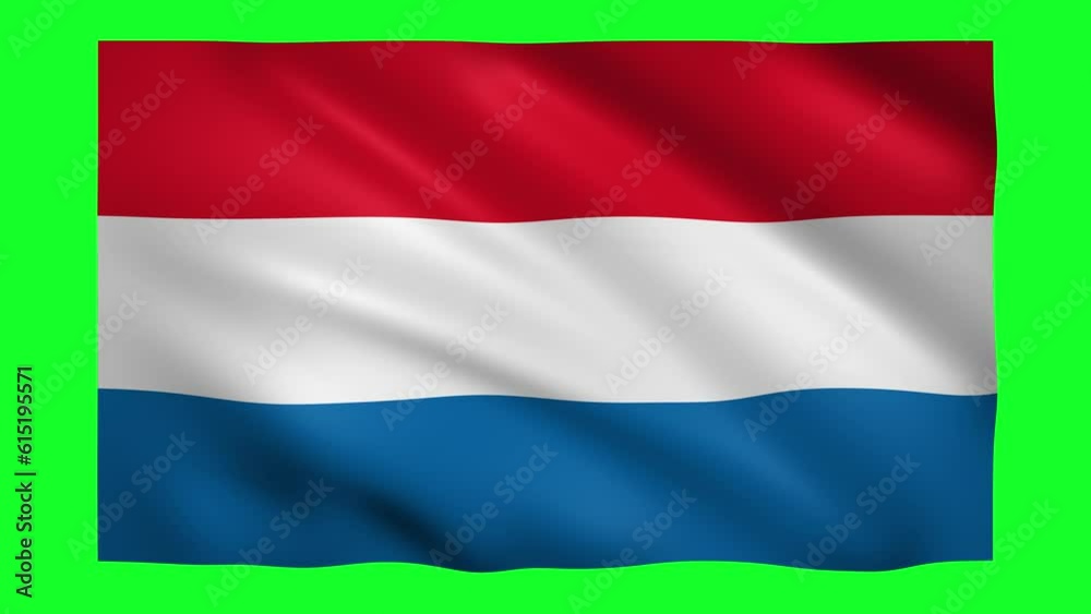 Netherlands flag on green screen for chroma key Netherlands flag on green screen for chroma key