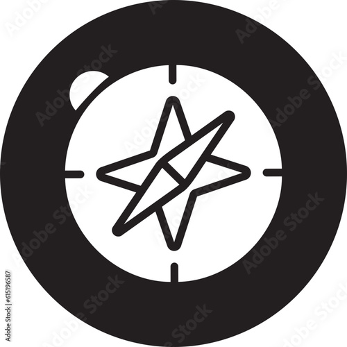 compass glyph icon