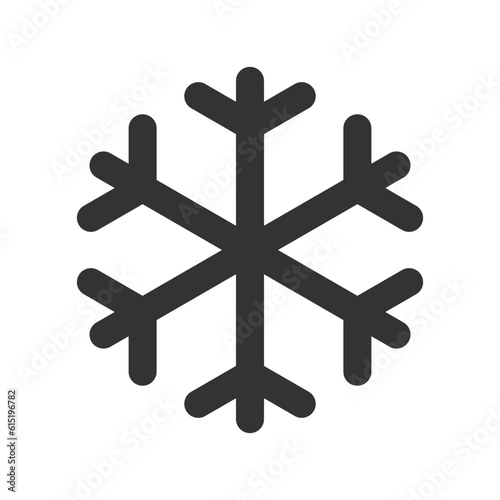 Snowflake icon isolated. Snow symbol. Xmas, christmas, cold, winter, geometric shape, delivery, cold protect. Outline, flat and colored style. Flat design. Vector illustration