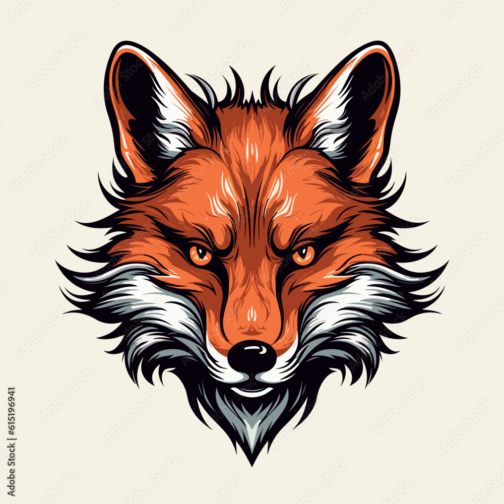 fox head vector illustration