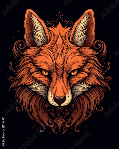 fox head vector illustration