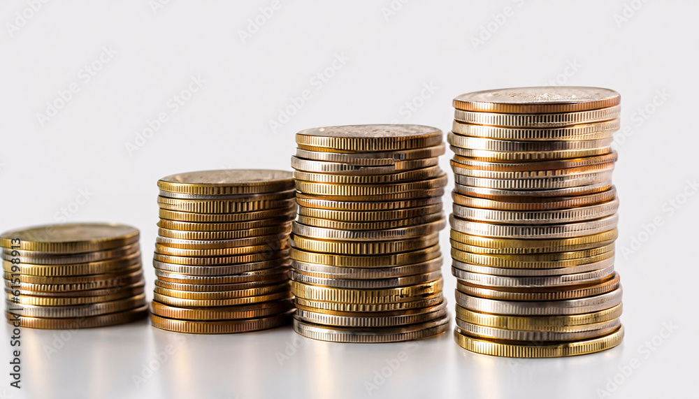 Realistic Illustration of Money Stack with Golden and Silver Coins AI-Generated Art Realistic Illustration of Money Stack with Golden and Silver Coins AI-Generated Art