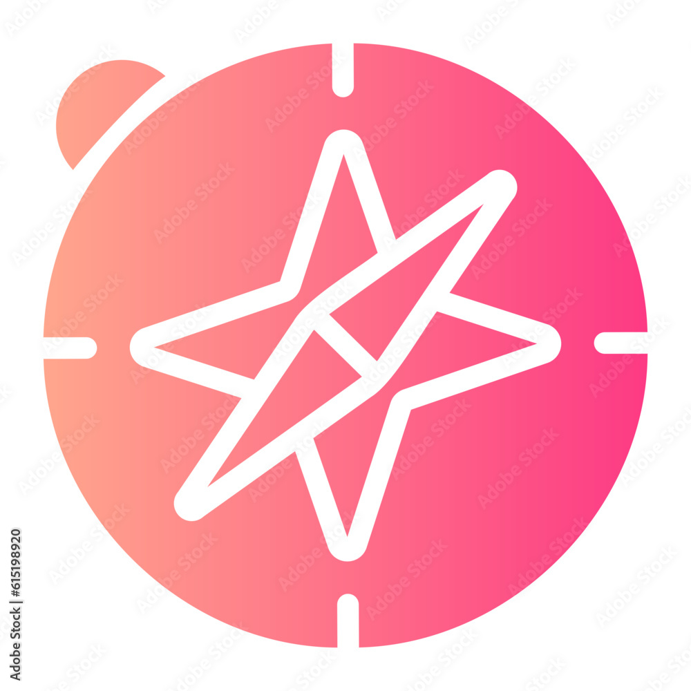 Fototapeta premium compass gradient icon
