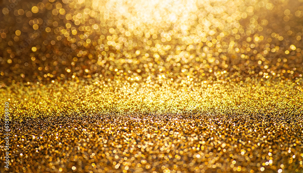 Golden Sparkling Glitter Background | AI-Generated Wallpaper