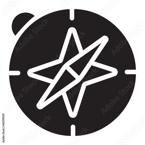 compass glyph icon