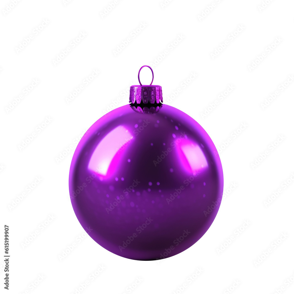 Christmas ball on white background. Generative AI