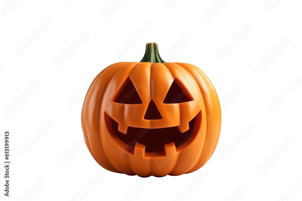 Halloween Pumpkin isolated on white background. Generative AI Halloween Pumpkin isolated on white background. Generative AI
