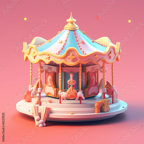 3D carousel, 3D carousel design, carousel 3D