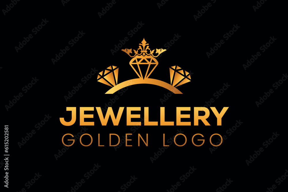 Royal luxury jewellery shop crown logo illustration Royal luxury jewellery shop crown logo illustration