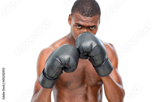 Digital png photo of african american boxer on transparent background