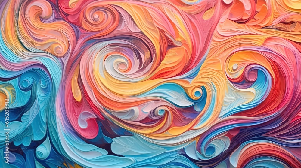 Abstract painting with vibrant colors . Fantasy concept , Illustration painting.