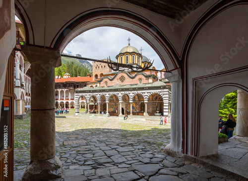 Obraz na płótnie Rila Monastery, the most famous Bulgarian monastery located in the Rila Mountains w salonie